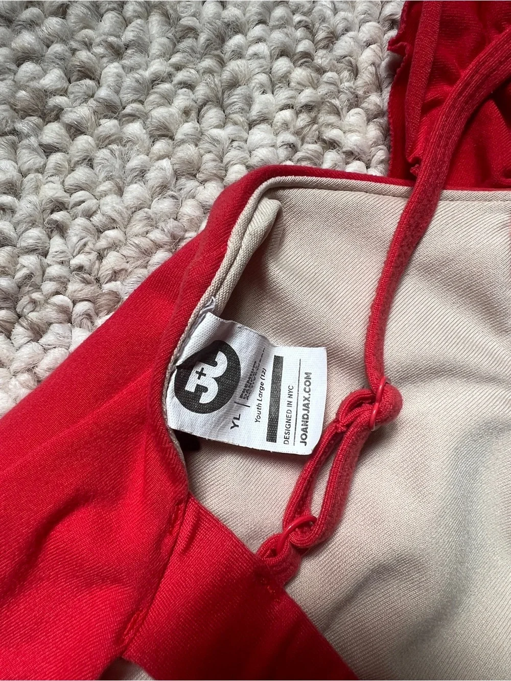 Jo+Jax Ruffle Sleeve Red Leotard (YL)